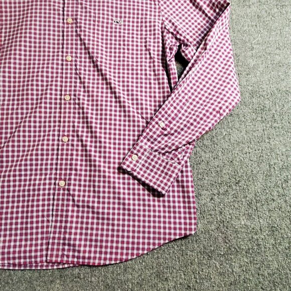 Vineyard Vines Shirt Adult Large Pink Red Whale Button Up Murray Mens Slim Fit - Picture 4 of 9